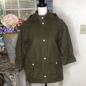 Zara t r f Outerwear Olive Green Cotton Jacket